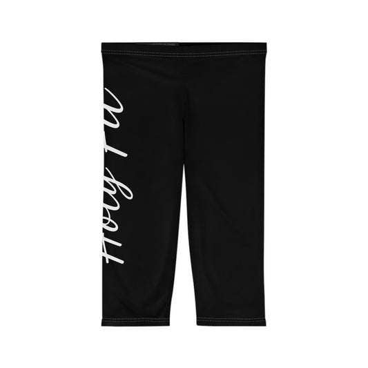 Stylish Women’s Capri Leggings - Motivational Fitness Wear, Yoga Pants, Workout Leggings, Casual Fashion, Comfy Activewear