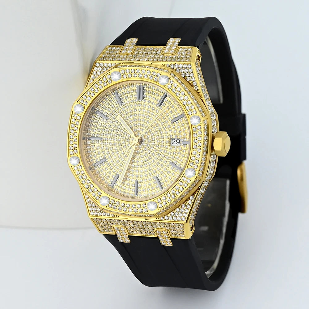 Designer Luxury Sapphire Automatic Mechanical Movement Watches Iced Out VVS Moissanite Watches for Men Wholesale