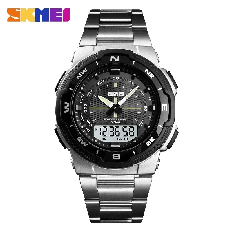 SKMEI 1370 Luxury Full Steel Business Waterproof Watch Relogio Masculino Watch Men Fashion Sport Quartz Clock Mens Watches