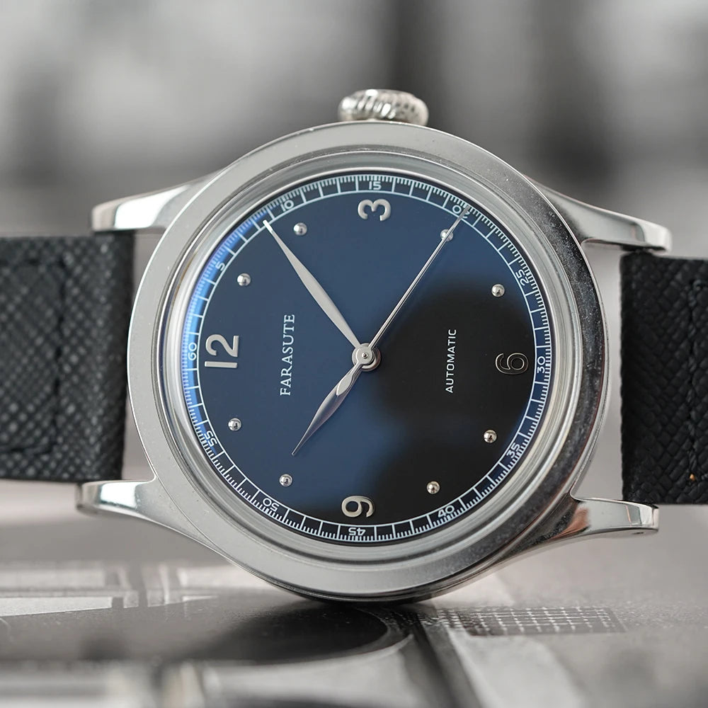 FARASUTE New Retro Japan 821A Automatic Mechanical Movement Wristwatch For Men Simple 5Bar Waterproof Watch Men reloj hombre
