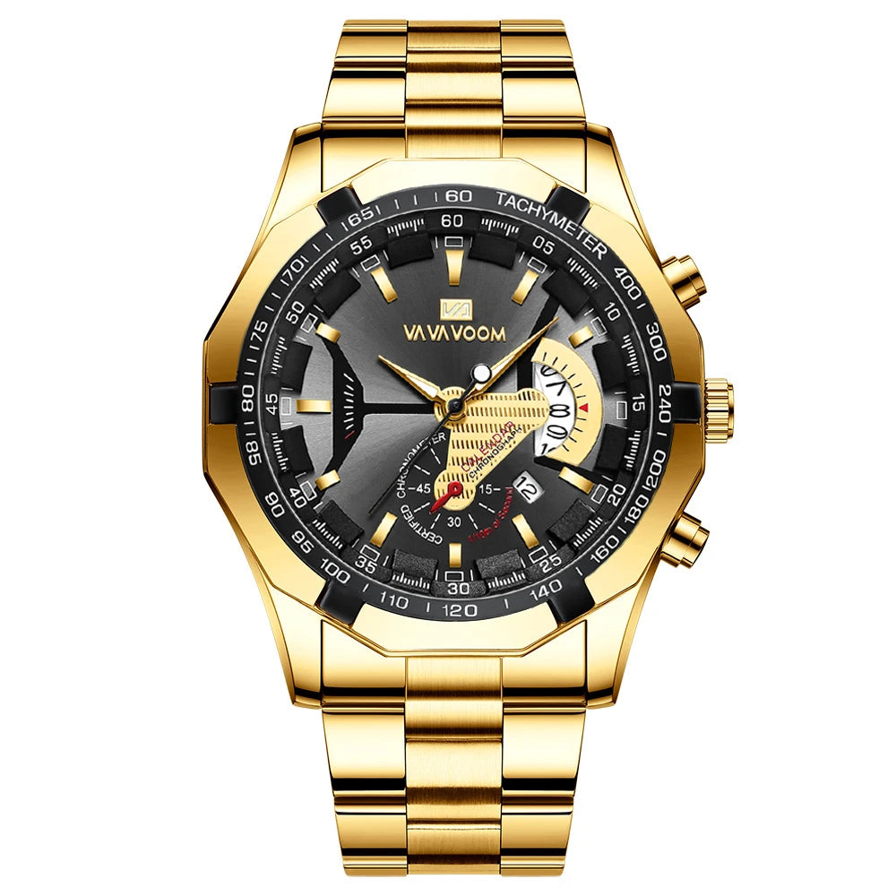 2023 Top Brand Luxury Watch Fashion Selling Gold Sports Casual Quartz Travel Wristwatch Waterproof Mens Clock Relogio Masculino