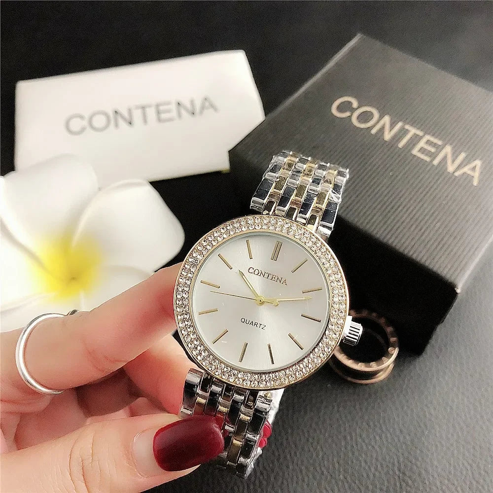 New Fashion Luxury Ladies Watches for Women Luxury Brand Stainless Steel Roman Numeral Watch Relogio Feminino