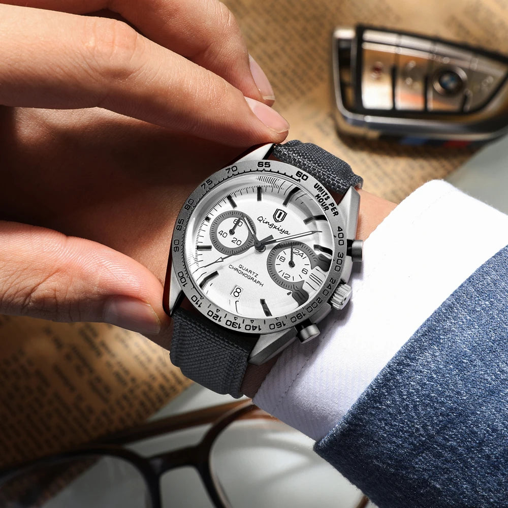QINGXIYA Fashion Date Quartz Men Watches Top Brand Luxury Male Clock Chronograph Sport Mens Wristwatch Hodinky Relogio Masculino