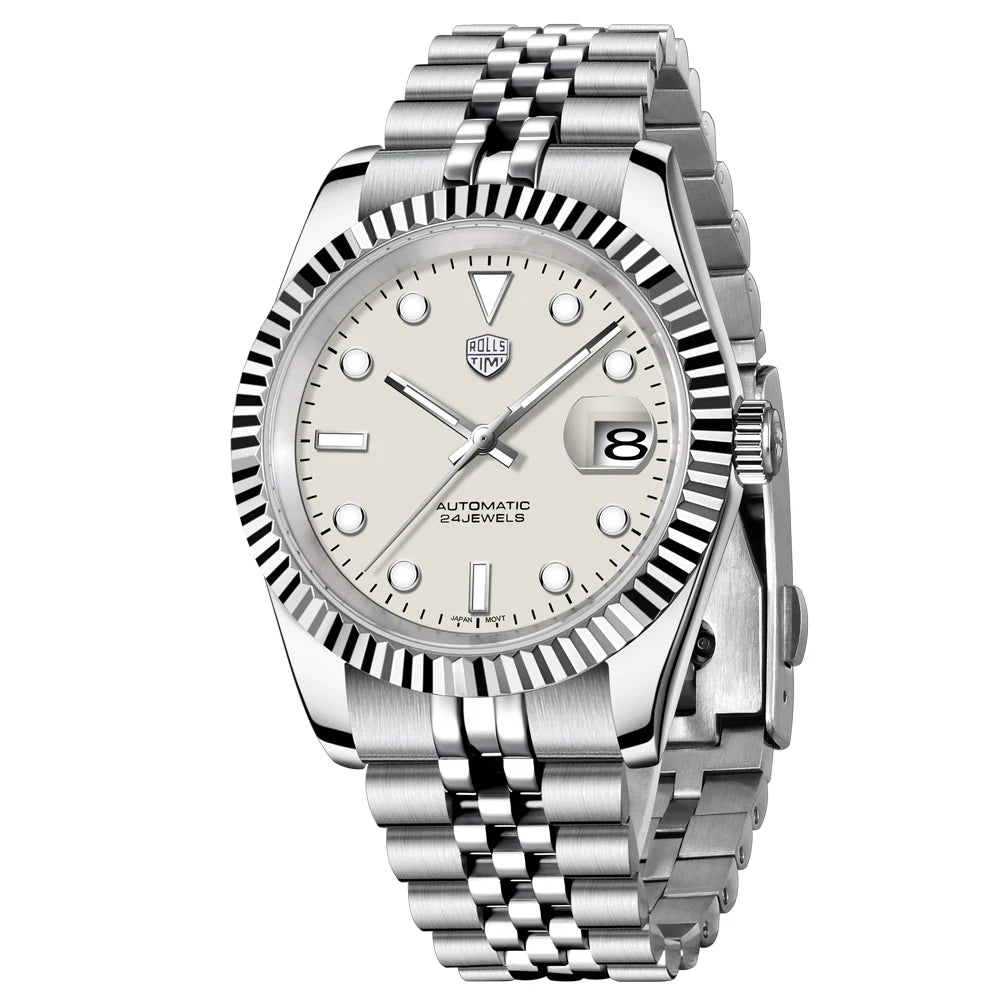 2025 New RollsTimi Men's Watches Mechanical Wristwatches Luminous Dial Automatic Watch For Men Top Luxury AR Sapphire Waterproof