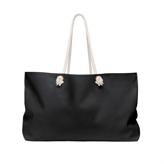 Chic Black Weekender Bag, Stylish Travel Tote for Beach, Gym, Weekend Getaways, Perfect Gift for Her, Travel Essential
