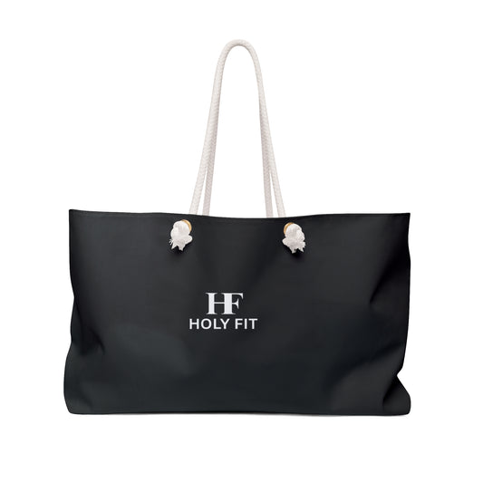 Chic Black Weekender Bag, Stylish Travel Tote for Beach, Gym, Weekend Getaways, Perfect Gift for Her, Travel Essential