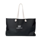 Chic Black Weekender Bag, Stylish Travel Tote for Beach, Gym, Weekend Getaways, Perfect Gift for Her, Travel Essential