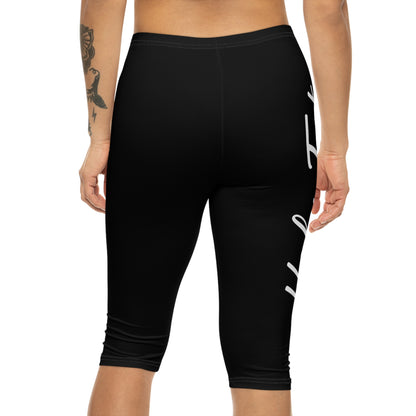 Stylish Women’s Capri Leggings - Motivational Fitness Wear, Yoga Pants, Workout Leggings, Casual Fashion, Comfy Activewear