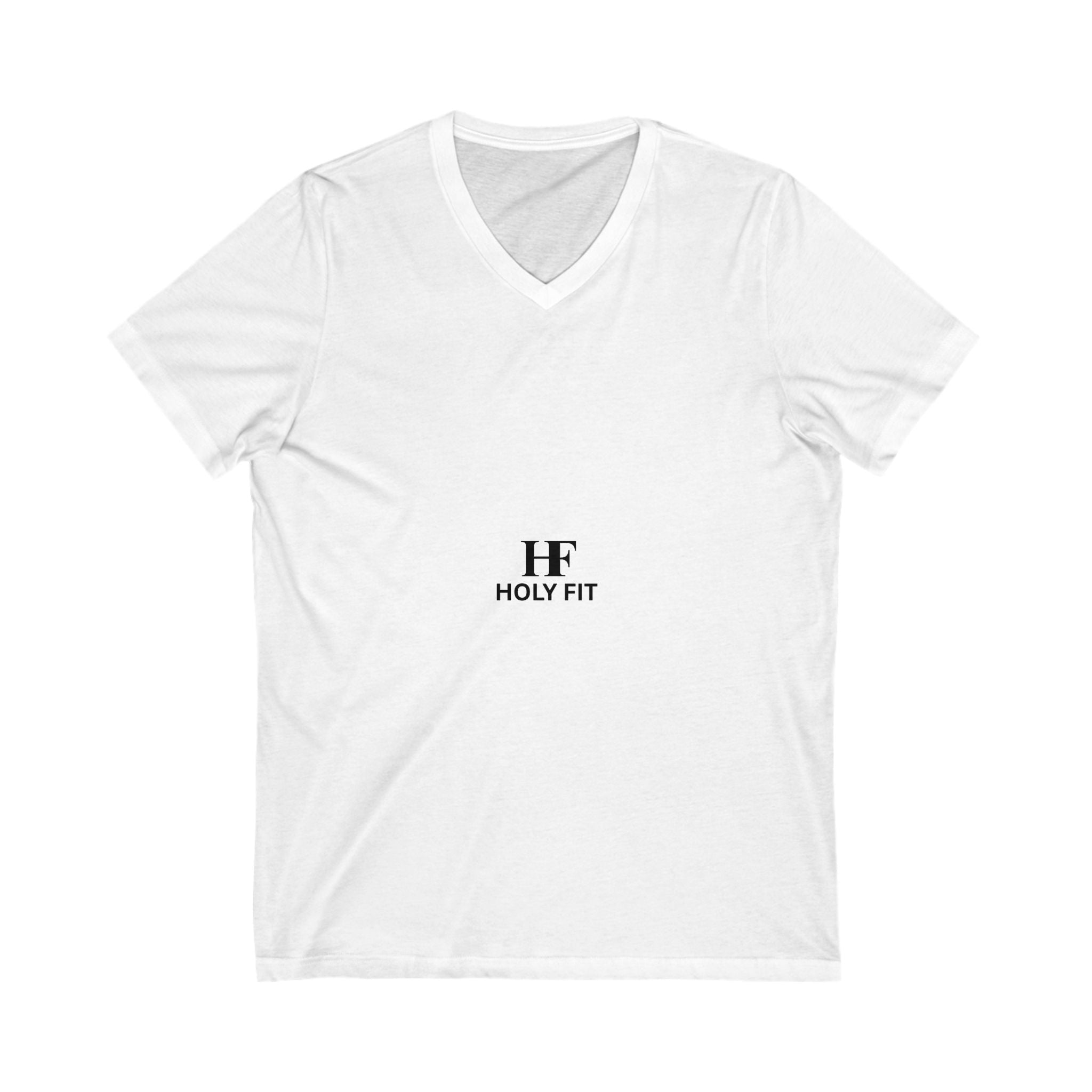 Holy Fit Unisex V-Neck Tee, Casual Graphic Shirt, Comfortable Everyday Wear, Fitness Enthusiast Tee, Gift for Gym Lovers