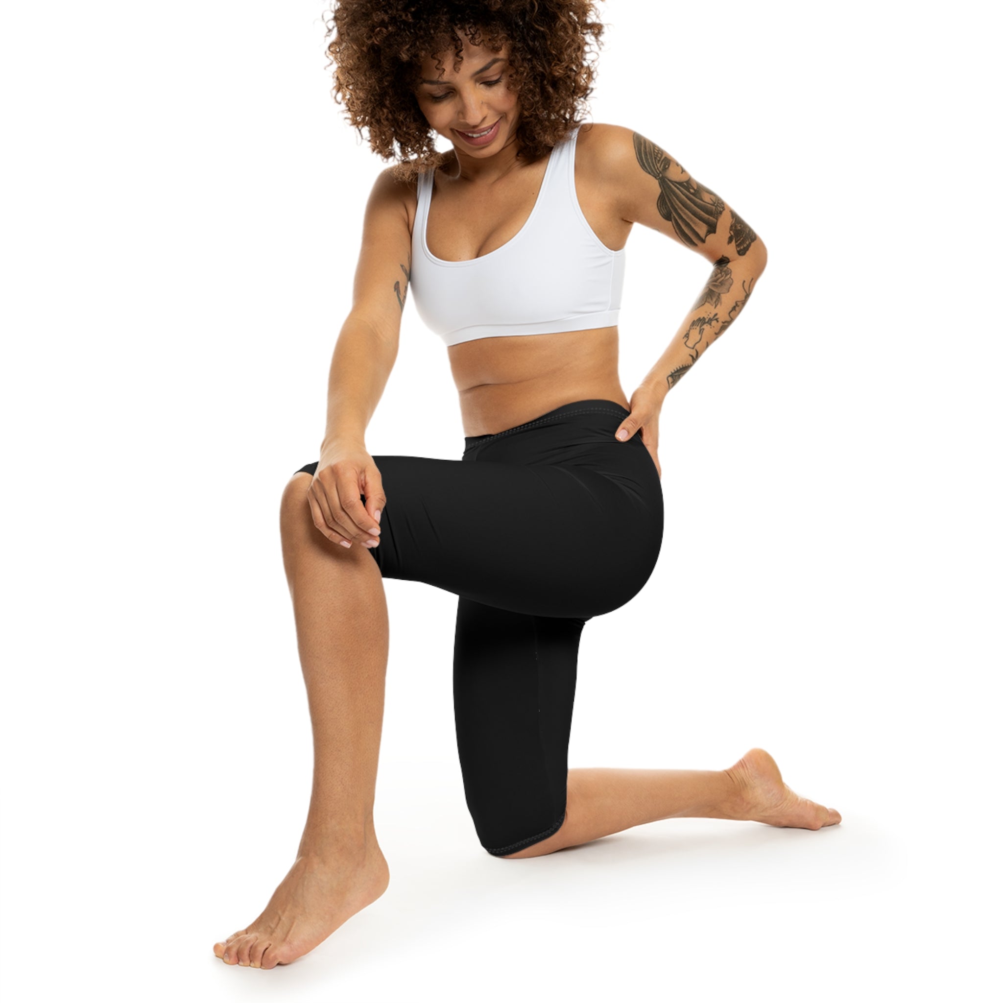 Stylish Women’s Capri Leggings - Motivational Fitness Wear, Yoga Pants, Workout Leggings, Casual Fashion, Comfy Activewear