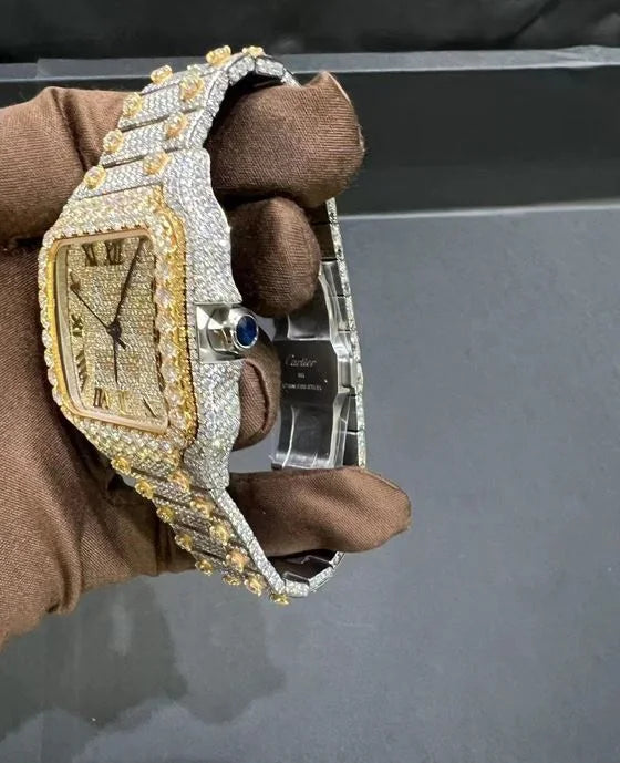 VVS Moissanite yellow gold Brilliant Diamond for men Gifting Hip Hop Collection AP Watch