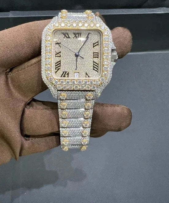 VVS Moissanite yellow gold Brilliant Diamond for men Gifting Hip Hop Collection AP Watch