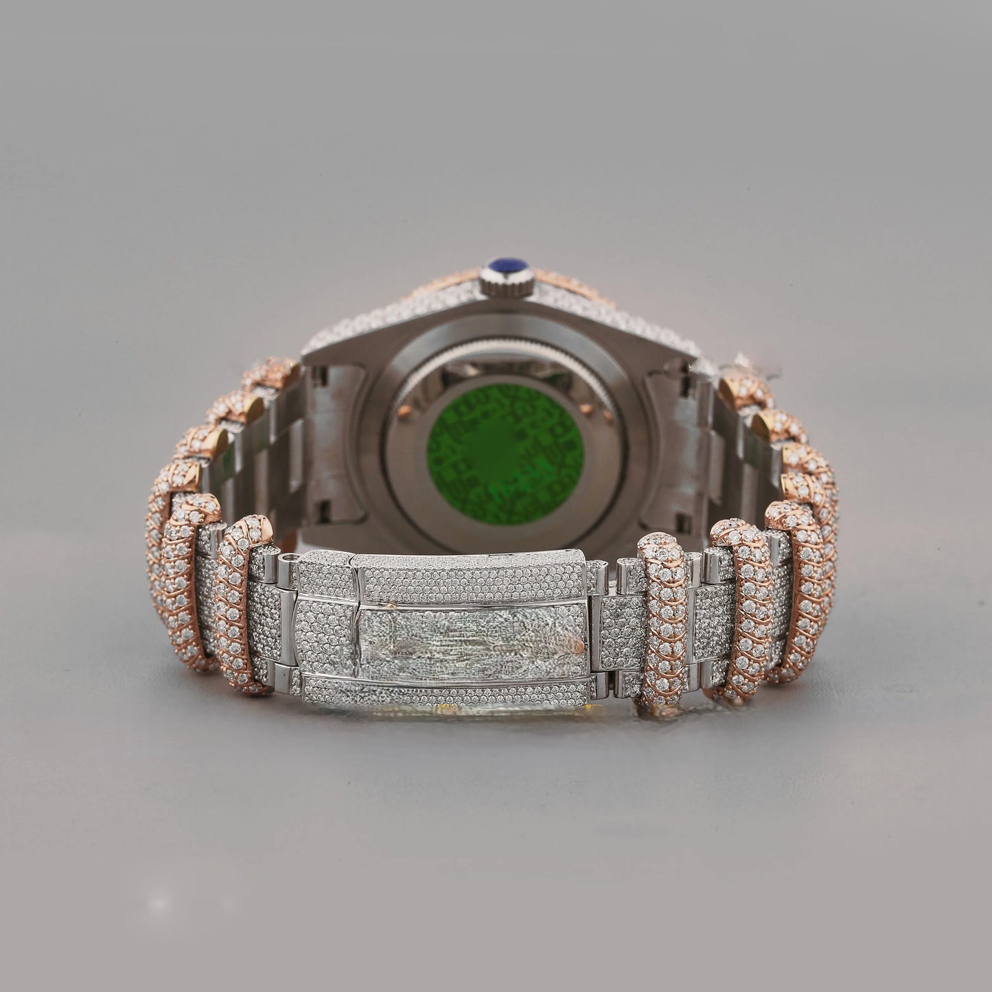 For Certified New Luxury Diamond VVS Moissanite Hip Hop Quartz Stainless Steel 5mm Case Thickness Gold Watch for Men