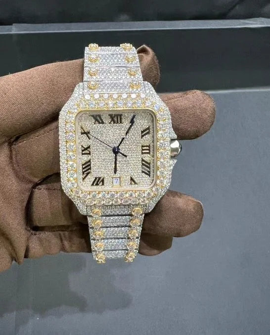 VVS Moissanite yellow gold Brilliant Diamond for men Gifting Hip Hop Collection AP Watch