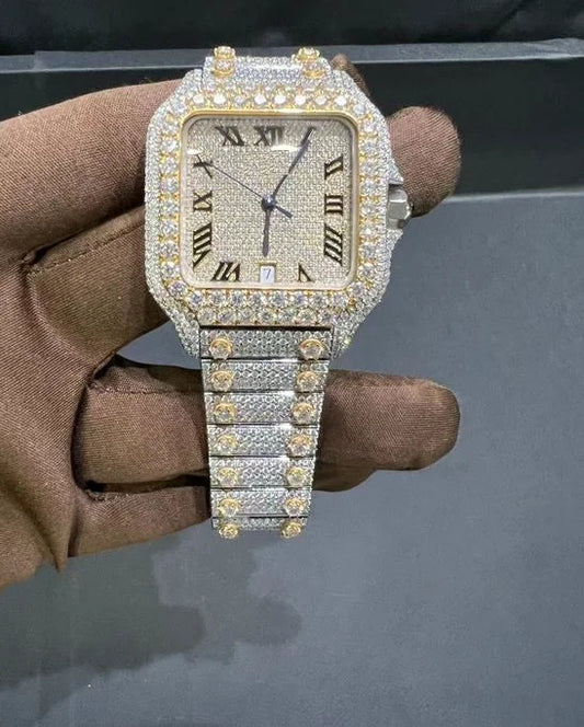 VVS Moissanite yellow gold Brilliant Diamond for men Gifting Hip Hop Collection AP Watch