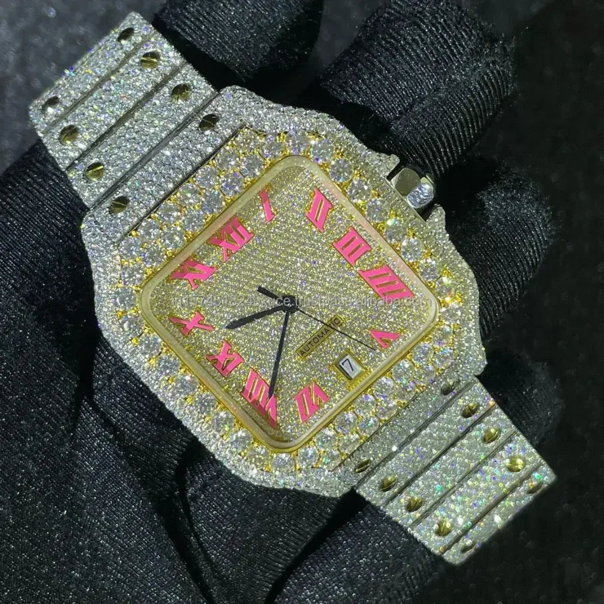 Wholesale Factory VVS Moissanite Diamond Watches Arabian Studded Wrist Iced Out Watch for Gift Hip Hop Iced Out Brand Watches