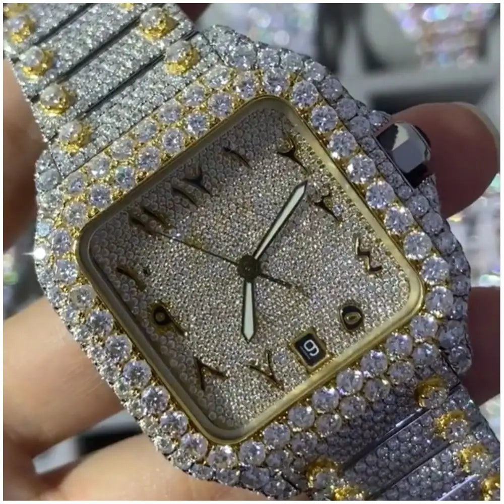 Hip Hop Sport Luxury Iced Out Watch Men Designers Watches Automatic Mechanical VVS D Colour MoissaniteSwiss Movement Watches