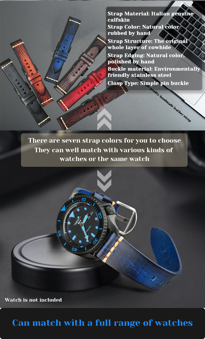 Leather Strap For rolex_watch man Watchband Galaxy Watch Strap 18mm 20mm 22mm 24mm Watch Band Wrist Bracelets Roes Gold Buckle