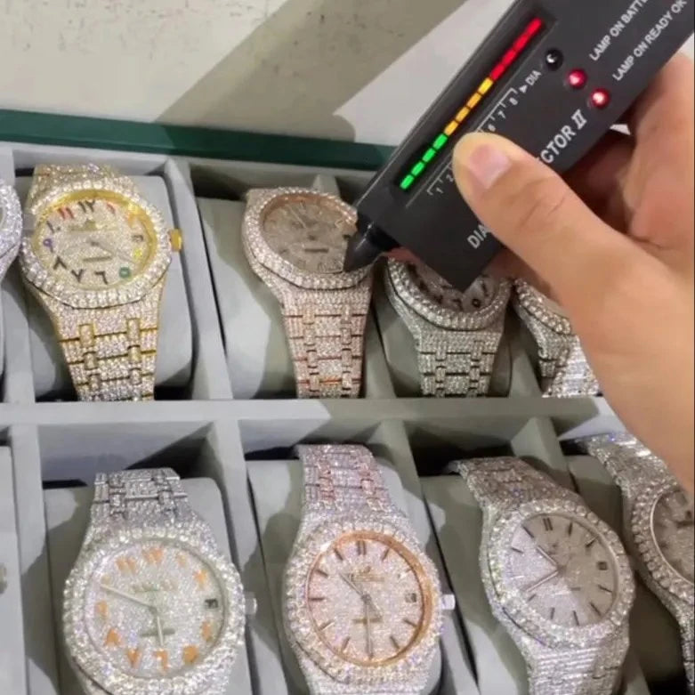 Hip Hop Sport Luxury Iced Out Watch Men Designers Watches Automatic Mechanical VVS D Colour MoissaniteSwiss Movement Watches