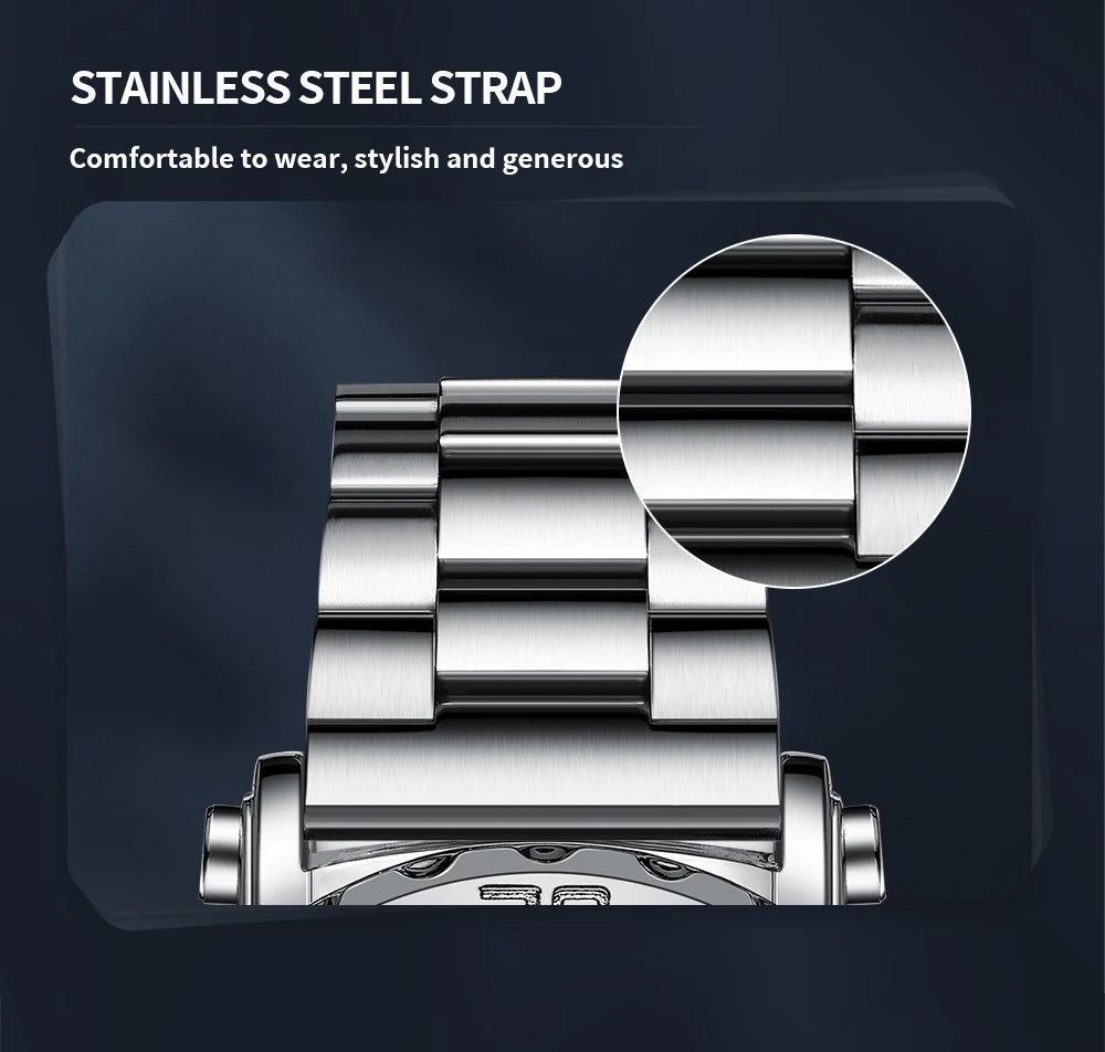 CRRJU Watch for Men Top Brand Luxury Big Dial Stainless Steel Waterproof Chronograph Wristwatches with Date Relogio Masculino