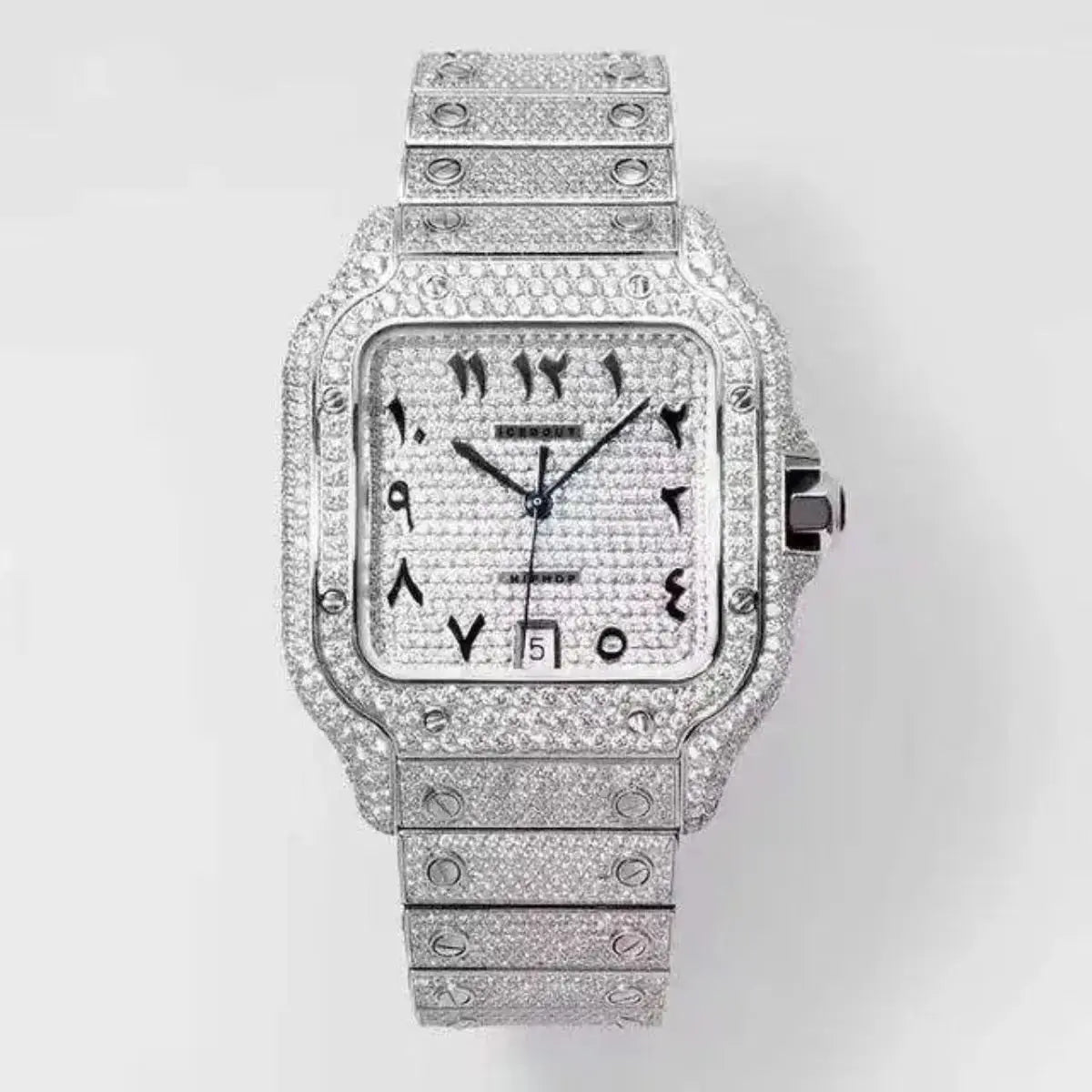 Wholesale Factory VVS Moissanite Diamond Watches Arabian Studded Wrist Iced Out Watch for Gift Hip Hop Iced Out Brand Watches