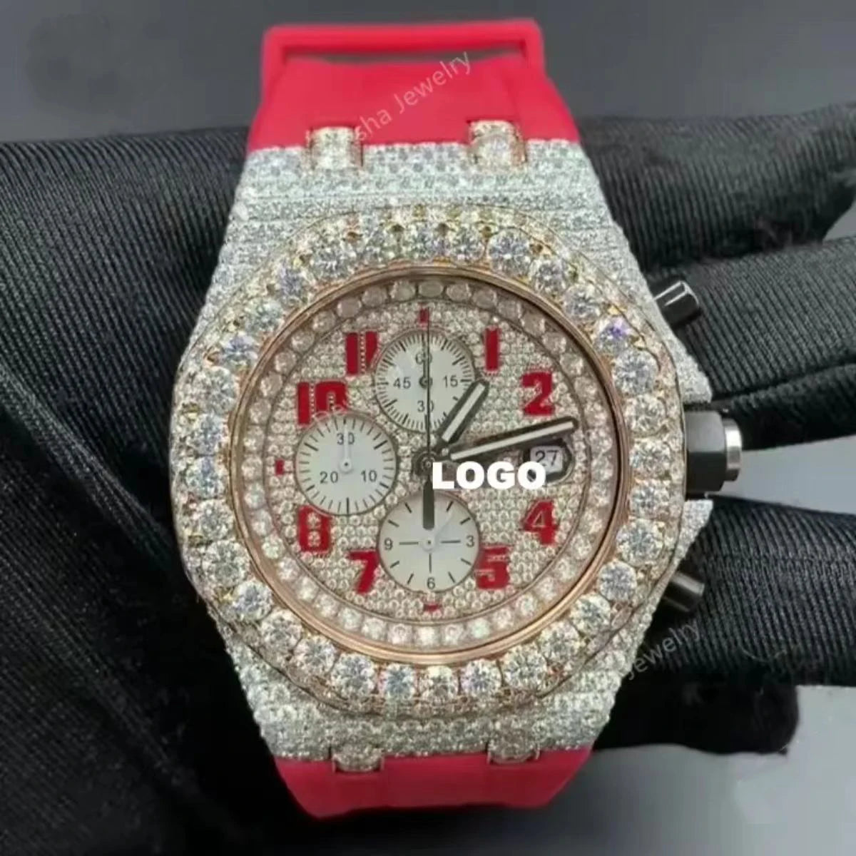 Automatic Mechanical Watches Swiss Movement Luxury Iced Out Watch Men Women Designers Hip Hop VVS D Colour Moissanite Watches