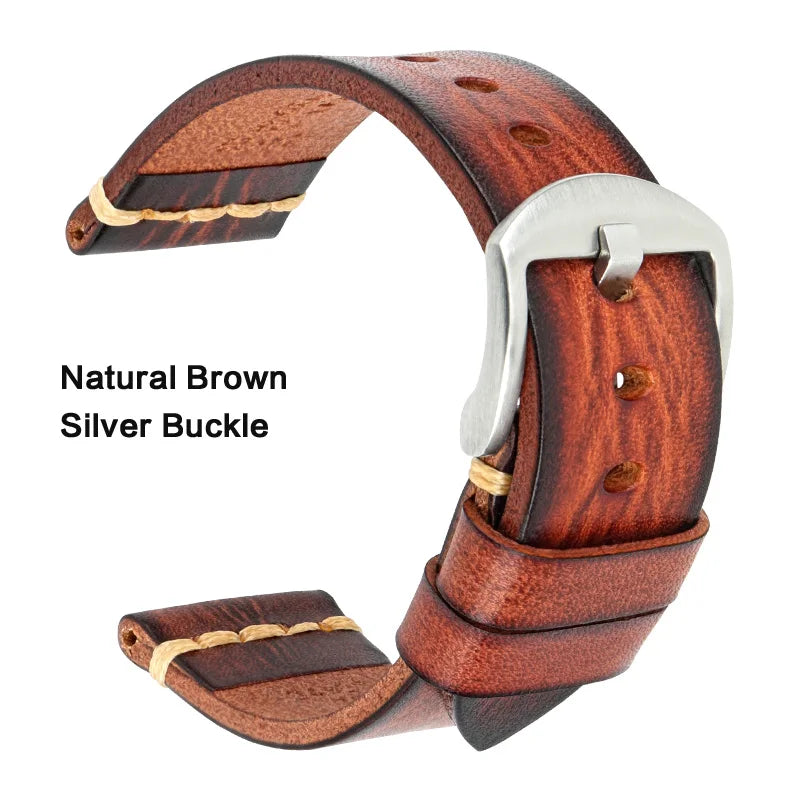 Leather Strap For rolex_watch man Watchband Galaxy Watch Strap 18mm 20mm 22mm 24mm Watch Band Wrist Bracelets Roes Gold Buckle