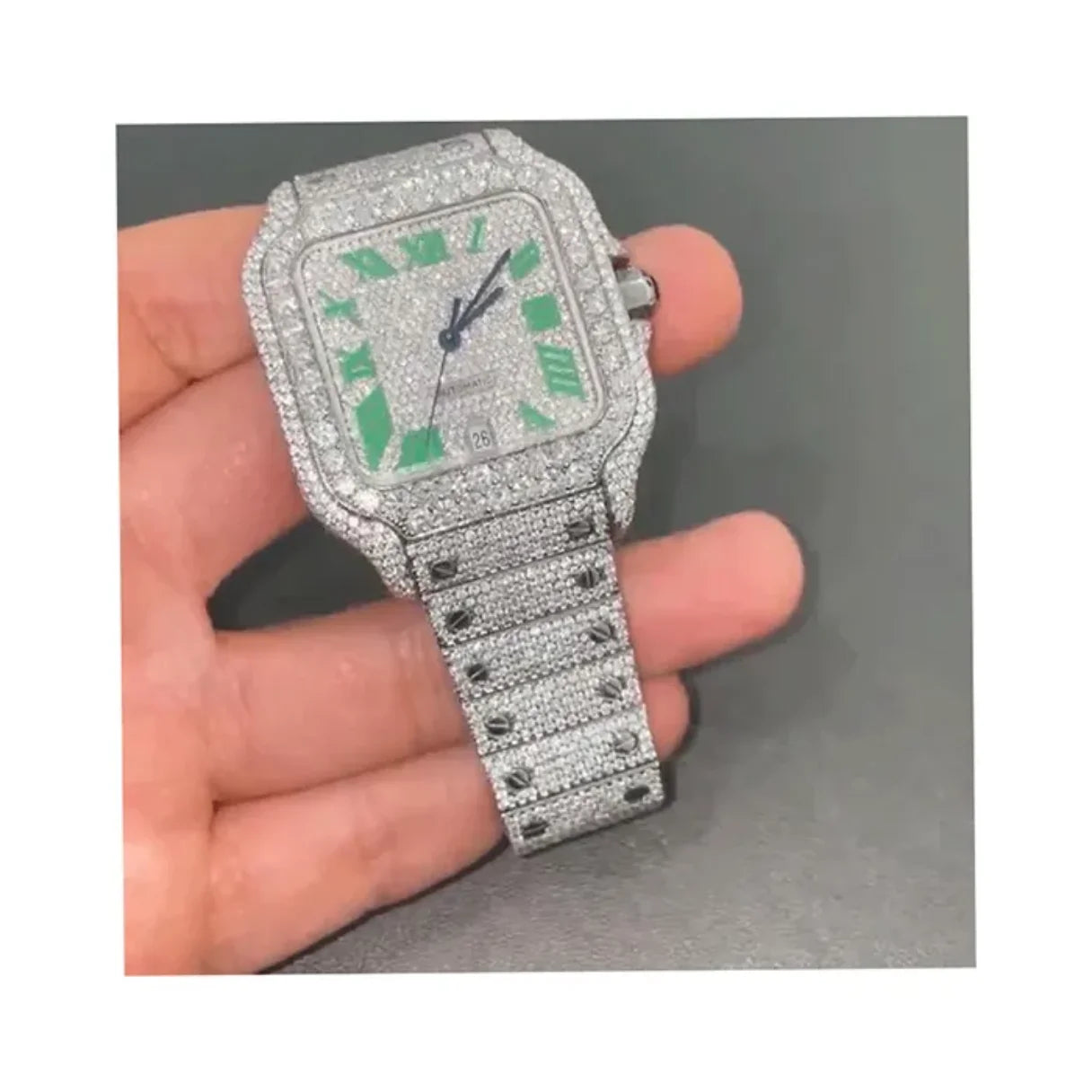 Wholesale Factory VVS Moissanite Diamond Watches Arabian Studded Wrist Iced Out Watch for Gift Hip Hop Iced Out Brand Watches
