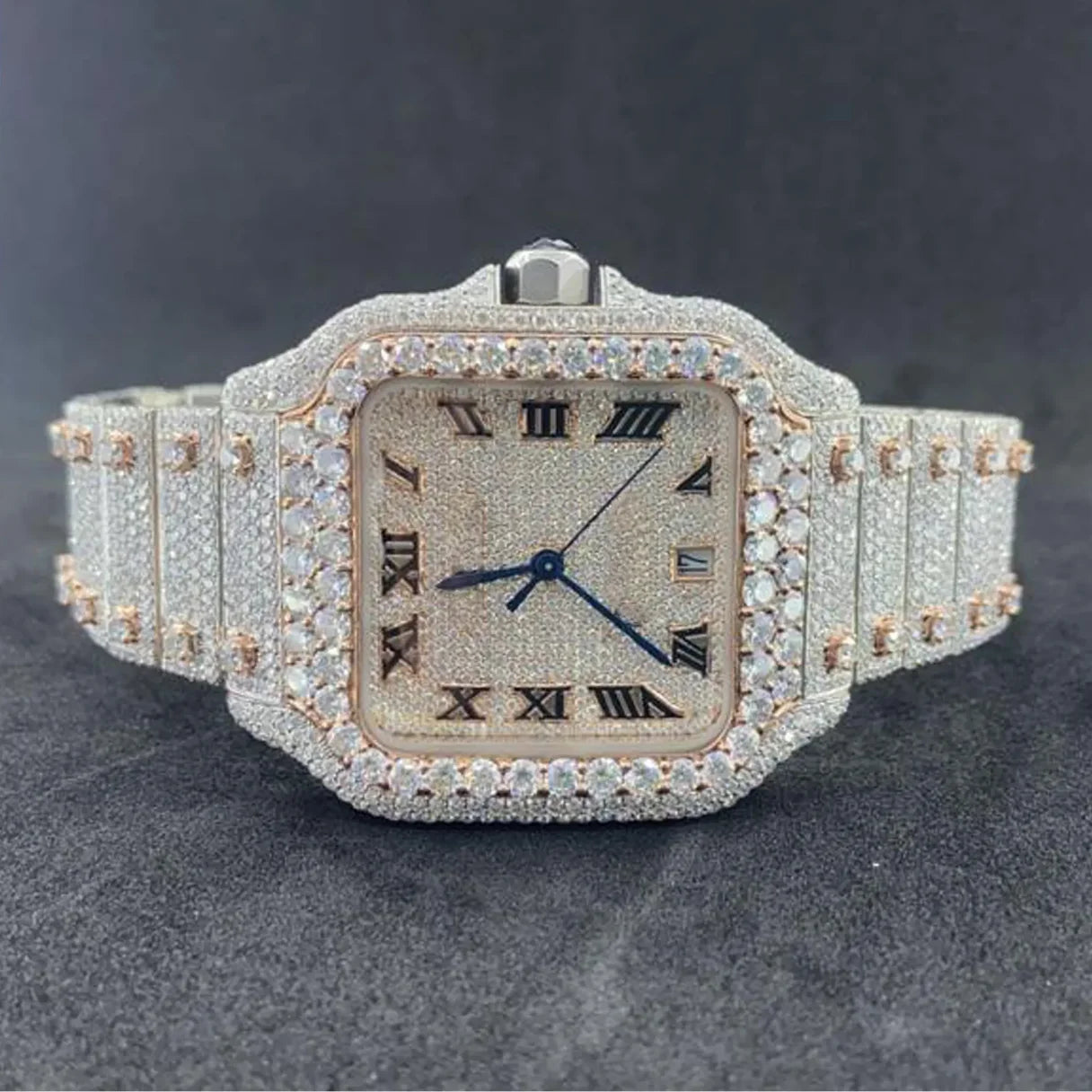 Wholesale Factory VVS Moissanite Diamond Watches Arabian Studded Wrist Iced Out Watch for Gift Hip Hop Iced Out Brand Watches
