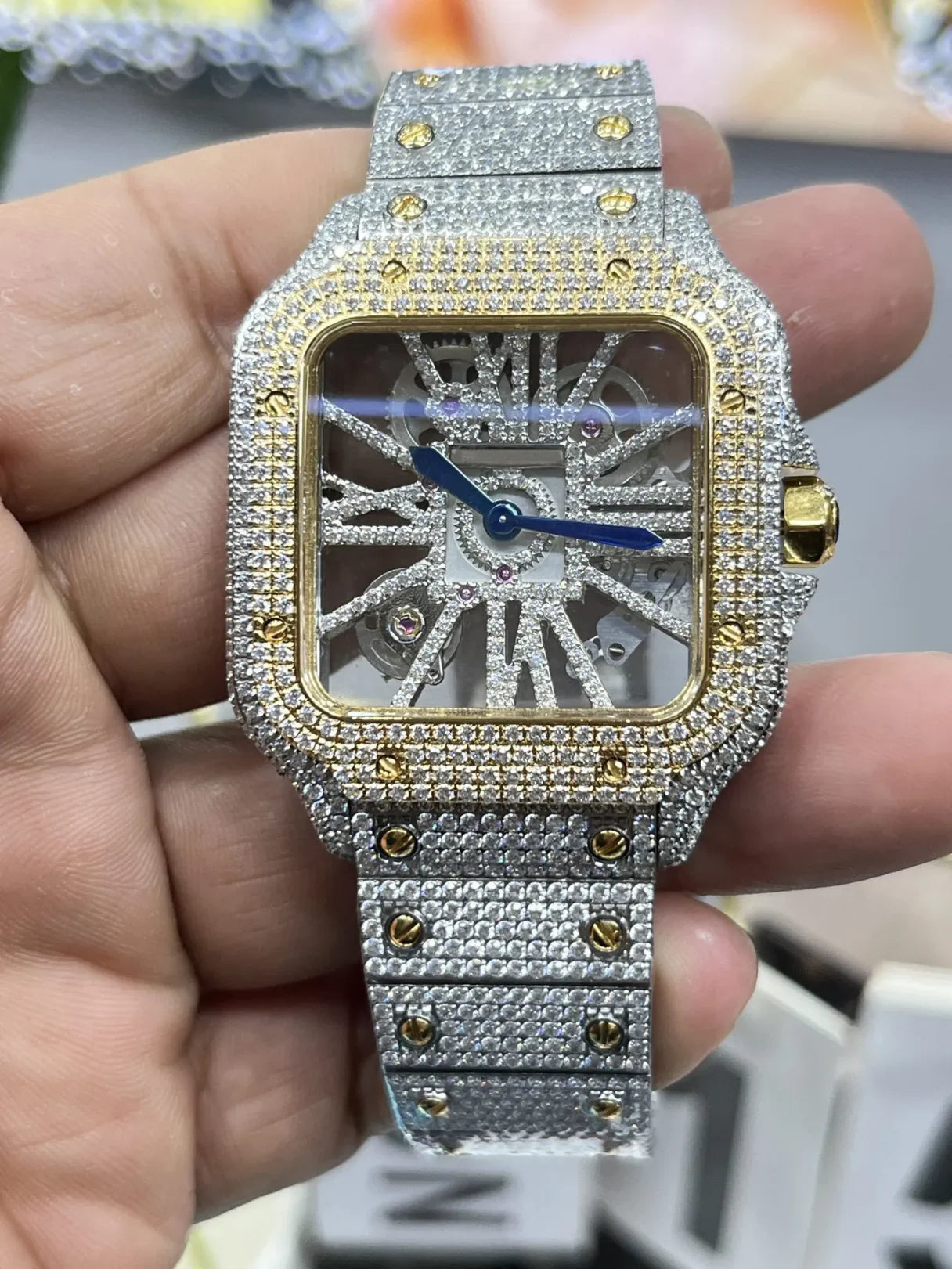 Wholesale Factory VVS Moissanite Diamond Watches Arabian Studded Wrist Iced Out Watch for Gift Hip Hop Iced Out Brand Watches