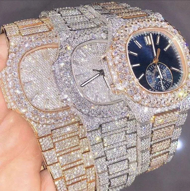 Hip Hop Sport Luxury Iced Out Watch Men Sapphire Designer Watches Automatic Mechanical VVS D Colour Moissanite Movement Watches