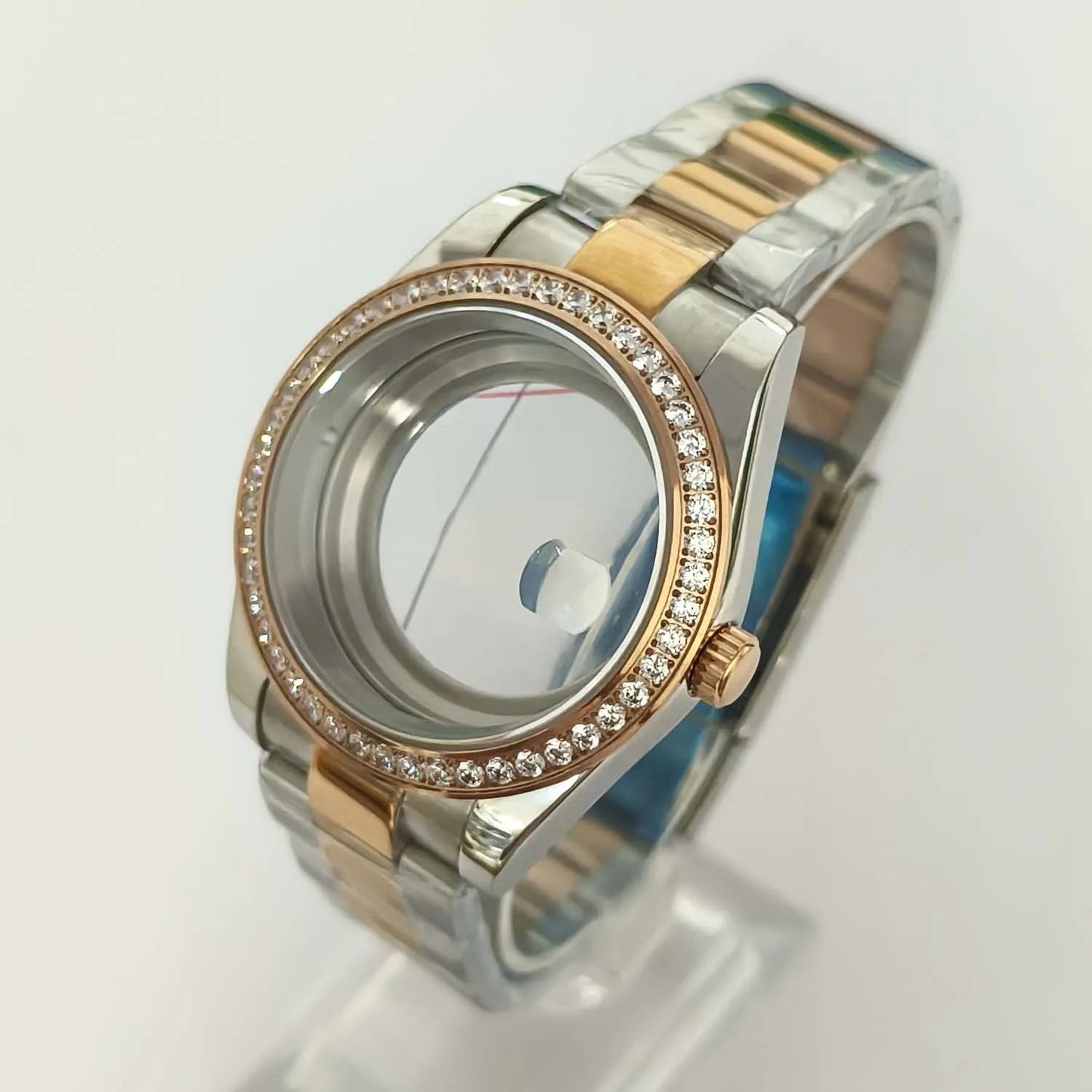 Moissanite Watch Automatic Mechanical 916L Stainless Steel Case Size 41mm Sapphire Glass Watches Wholesale