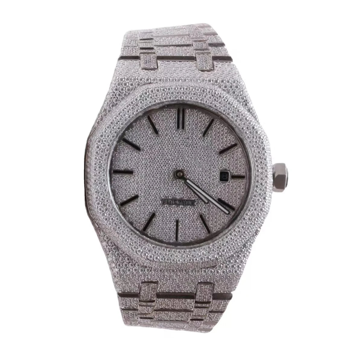 Automatic Mechanical Watches Swiss Movement Luxury Iced Out Watch Men Women Designers Hip Hop VVS D Colour Moissanite Watches