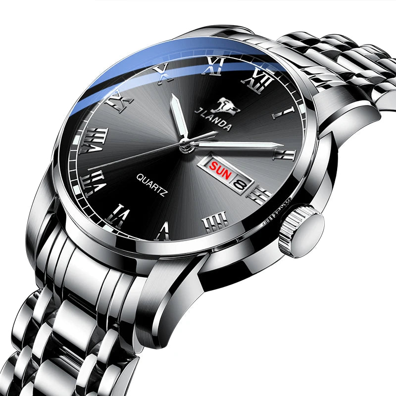 Relojes Hombre Top Brand Watches Men Quartz Business Sport Watches Luxury Gold Stainless Steel Waterproof Date Wrist Watch