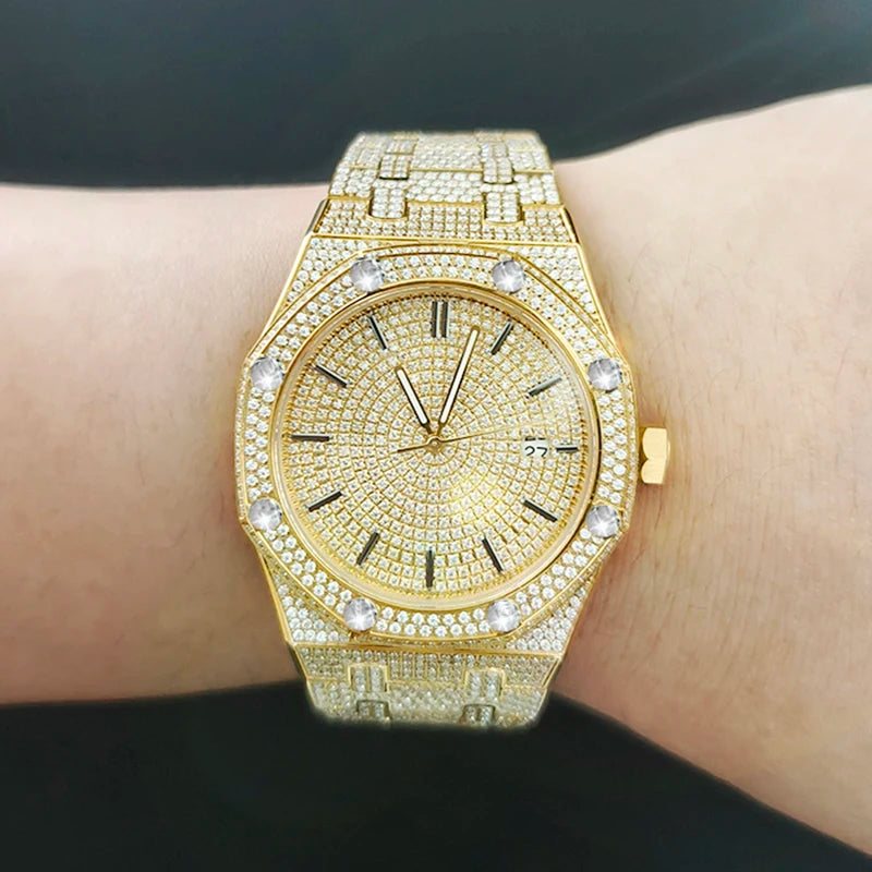 Designer Luxury Sapphire Automatic Mechanical Movement Watches Iced Out VVS Moissanite Watches for Men Wholesale