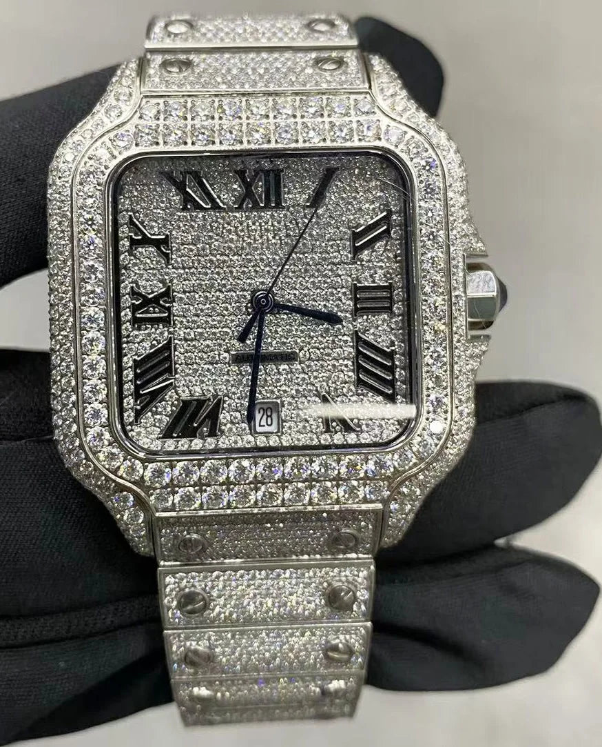 Wholesale Sport Luxury Iced Out Watches Men Women Hip Hop VVS D Colour Moissanite Watches Automatic Mechanical Watches