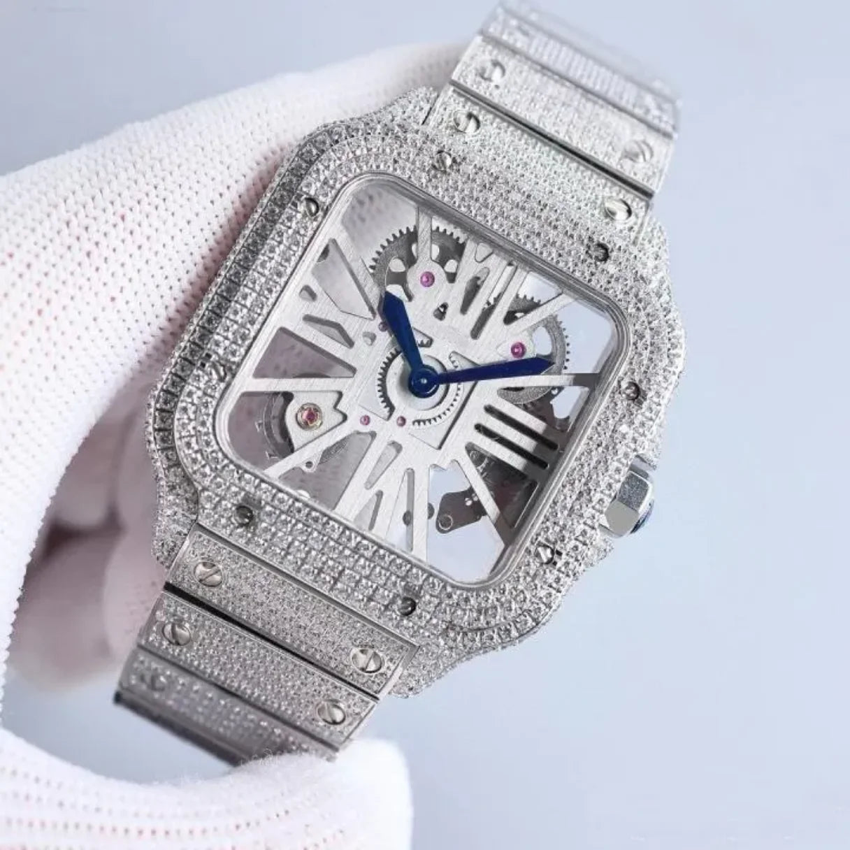 Wholesale Factory VVS Moissanite Diamond Watches Arabian Studded Wrist Iced Out Watch for Gift Hip Hop Iced Out Brand Watches