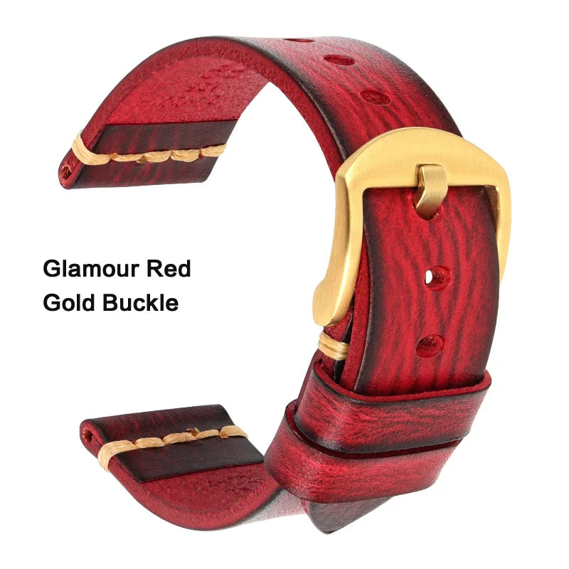 Leather Strap For rolex_watch man Watchband Galaxy Watch Strap 18mm 20mm 22mm 24mm Watch Band Wrist Bracelets Roes Gold Buckle