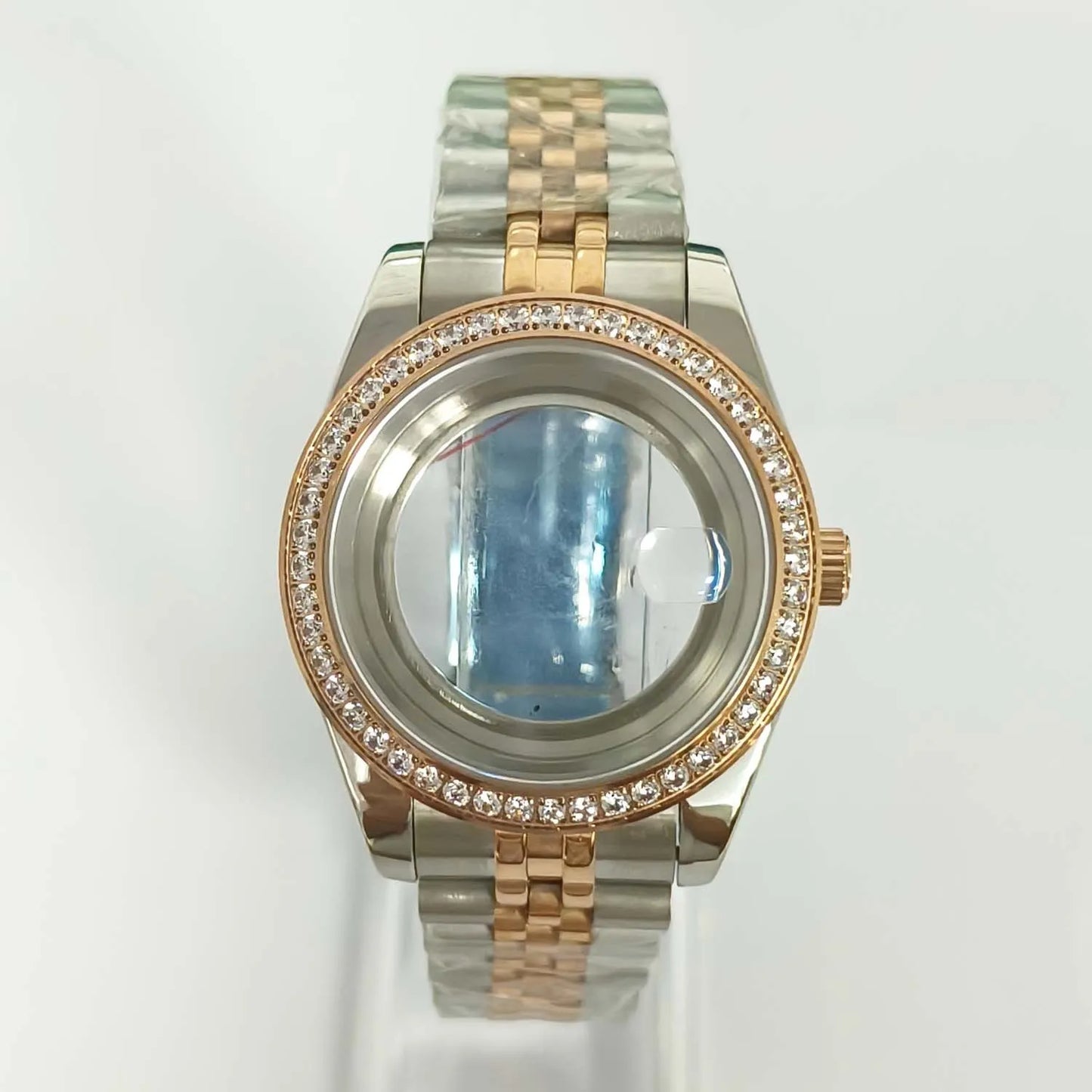 Moissanite Watch Automatic Mechanical 916L Stainless Steel Case Size 41mm Sapphire Glass Watches Wholesale