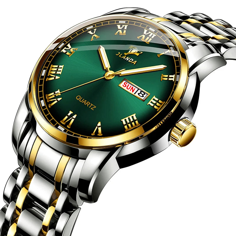 Relojes Hombre Top Brand Watches Men Quartz Business Sport Watches Luxury Gold Stainless Steel Waterproof Date Wrist Watch