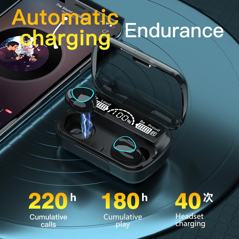 M10 TWS Wireless Headphones Bluetooth Earphone with Charging Box LED Sports Stereo  Earbuds Headsets auriculares for Xiaomi