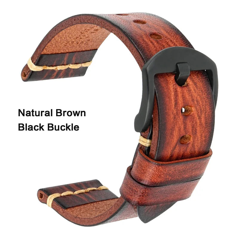 Leather Strap For rolex_watch man Watchband Galaxy Watch Strap 18mm 20mm 22mm 24mm Watch Band Wrist Bracelets Roes Gold Buckle