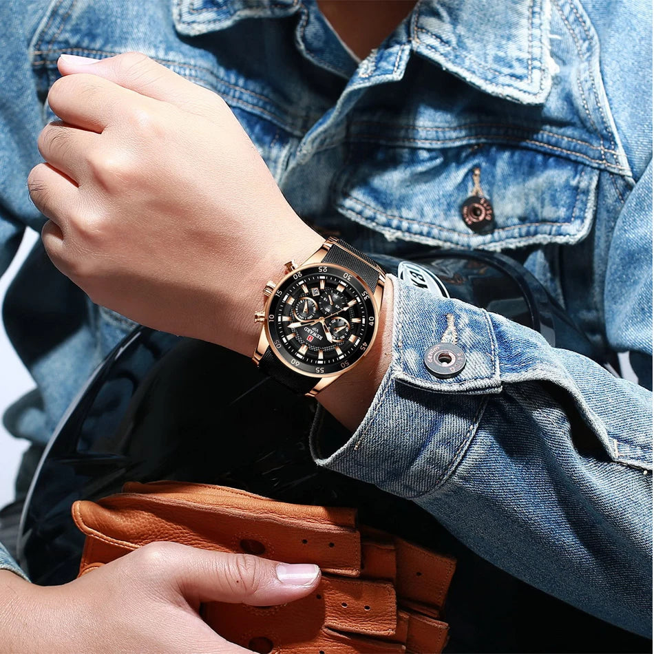 REWARD Big Dial Mens Watches Top Luxury Brand Sport Waterproof Watch Men Chronograph Quartz Clock Automatic Date WristWatches