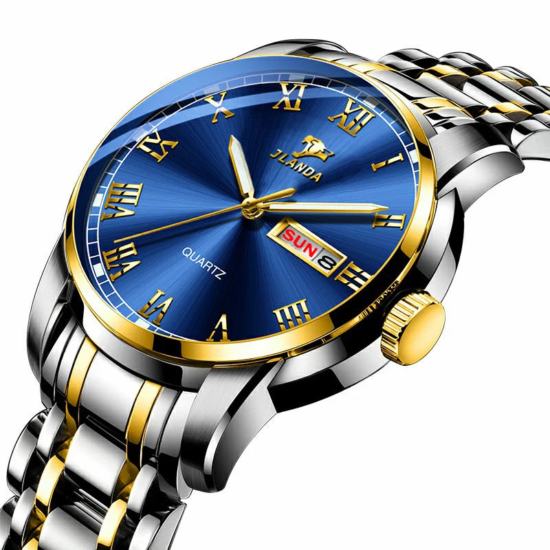 Relojes Hombre Top Brand Watches Men Quartz Business Sport Watches Luxury Gold Stainless Steel Waterproof Date Wrist Watch