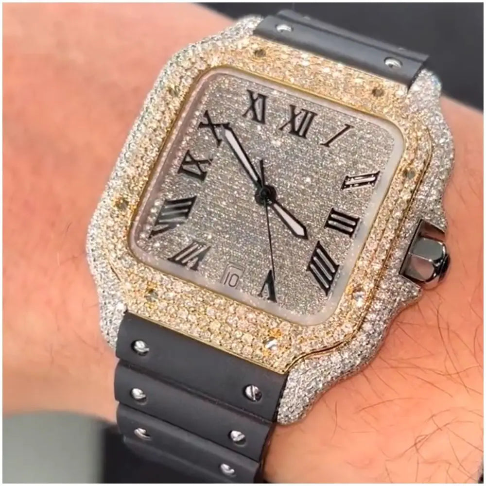 Hip Hop Sport Luxury Iced Out Watch Men Designers Watches Automatic Mechanical VVS D Colour MoissaniteSwiss Movement Watches