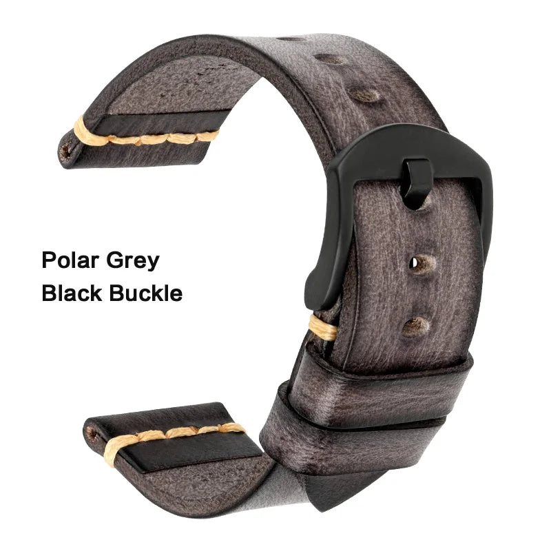 Leather Strap For rolex_watch man Watchband Galaxy Watch Strap 18mm 20mm 22mm 24mm Watch Band Wrist Bracelets Roes Gold Buckle