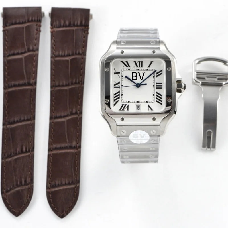 TOP Luxury Brand Watch for MenAutomatic BV Factory SantosesMechanical Citizen 9015 MovementWatch Cartierable Wristwatches
