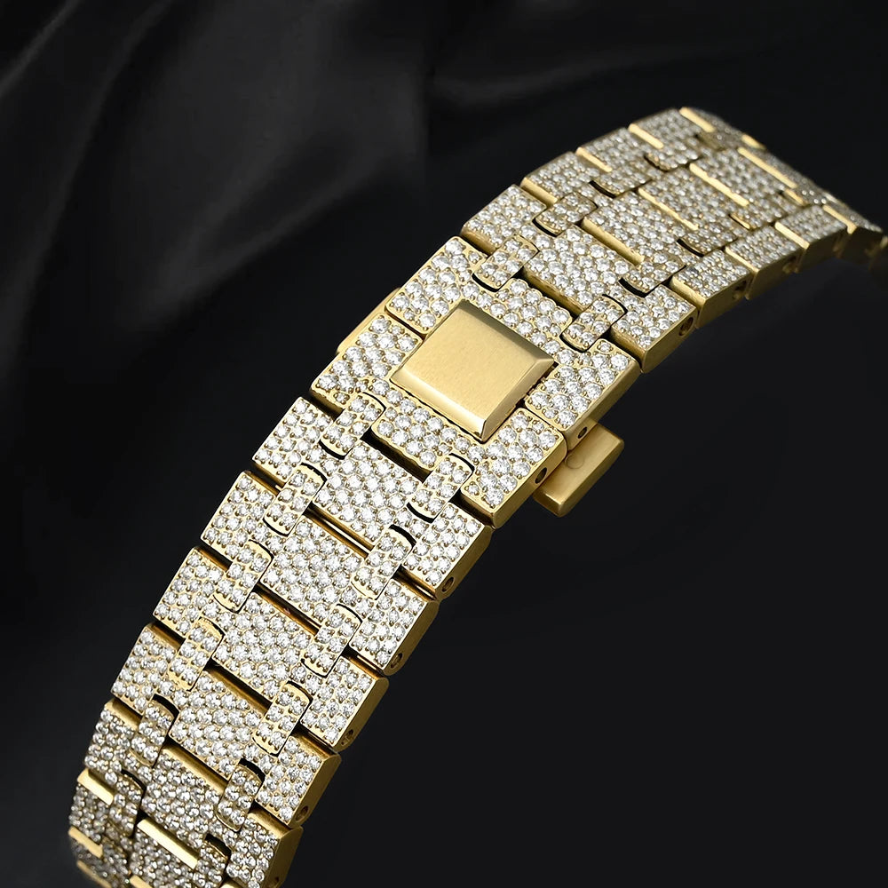 Designer Luxury Sapphire Automatic Mechanical Movement Watches Iced Out VVS Moissanite Watches for Men Wholesale