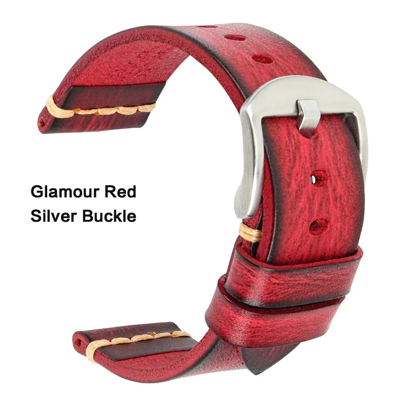 Leather Strap For rolex_watch man Watchband Galaxy Watch Strap 18mm 20mm 22mm 24mm Watch Band Wrist Bracelets Roes Gold Buckle