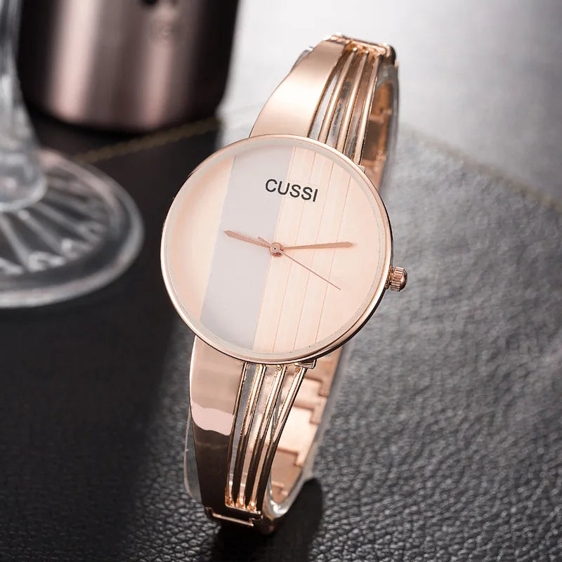 CUSSI Top Brand Womens Watch Quartz Wristwatch Luxury Ladies Bracelet Watches Dress Watches relogio feminino Classic Reloj Hours
